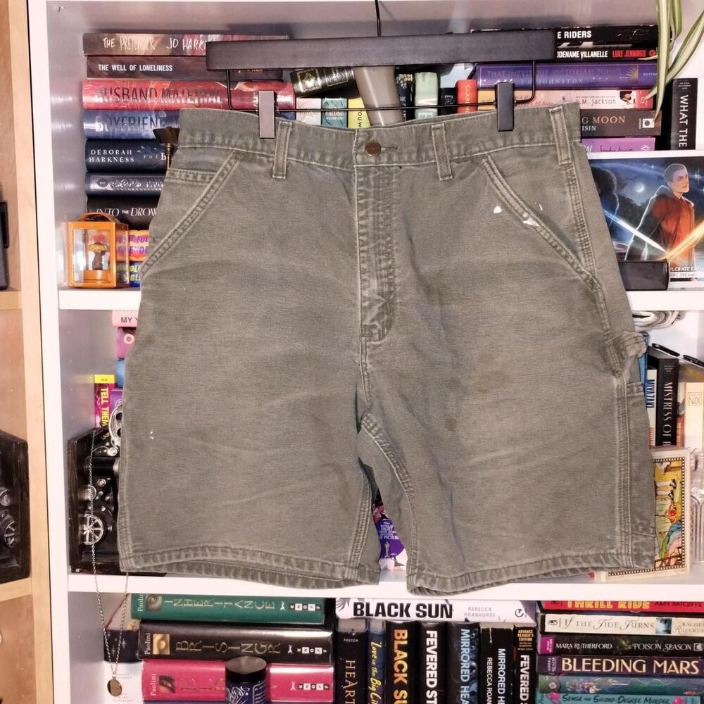 Carhartt Men's Green and Khaki Shorts